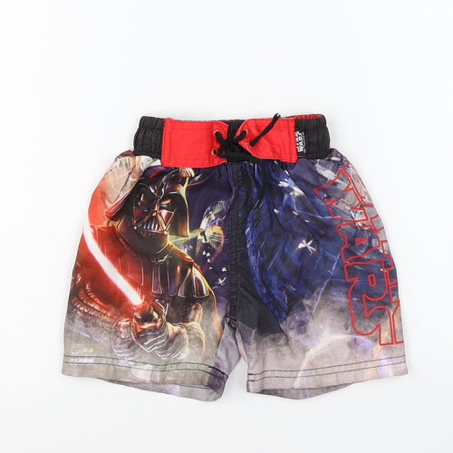 Star Wars Boys Multicoloured Polyester Sweat Shorts Size 3 Years Regular Drawstring - Swim Shorts