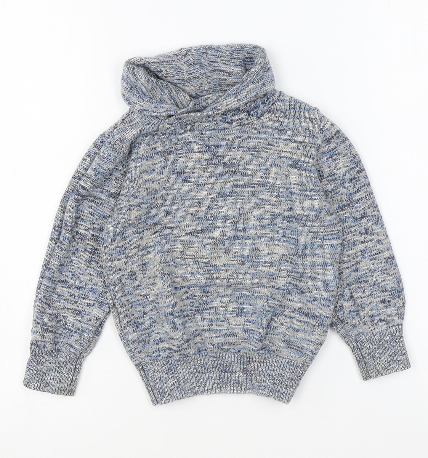 NEXT Boys Blue Collared Cotton Pullover Jumper Size 2-3 Years Pullover