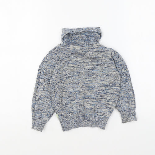 NEXT Boys Blue Collared Cotton Pullover Jumper Size 2-3 Years Pullover