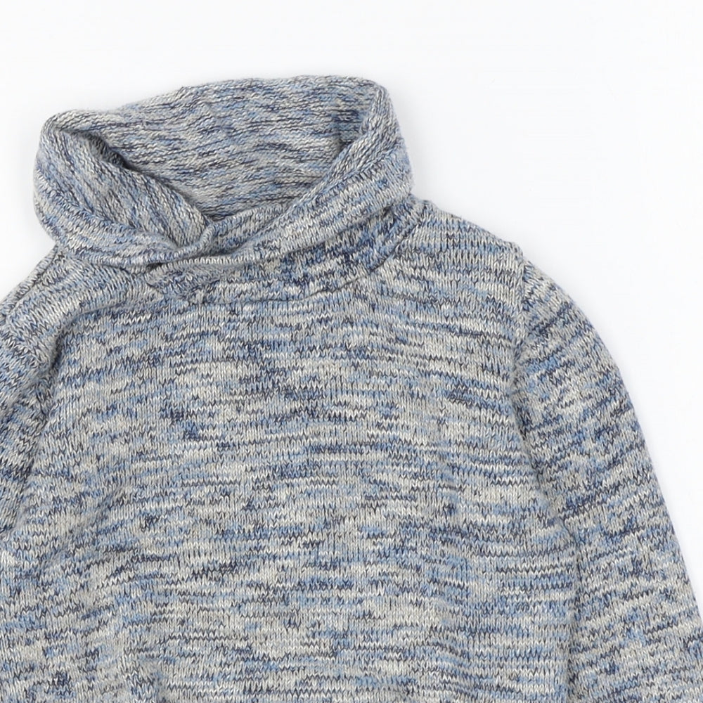 NEXT Boys Blue Collared Cotton Pullover Jumper Size 2-3 Years Pullover