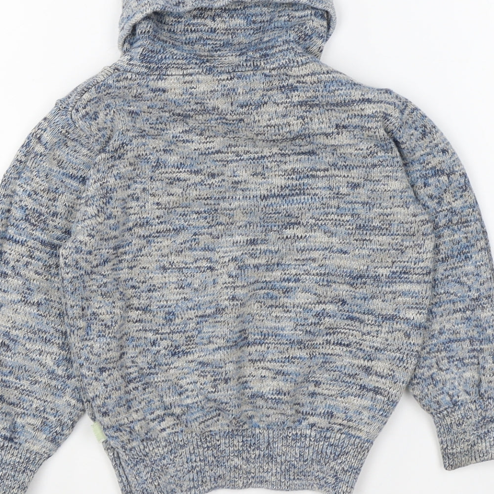 NEXT Boys Blue Collared Cotton Pullover Jumper Size 2-3 Years Pullover