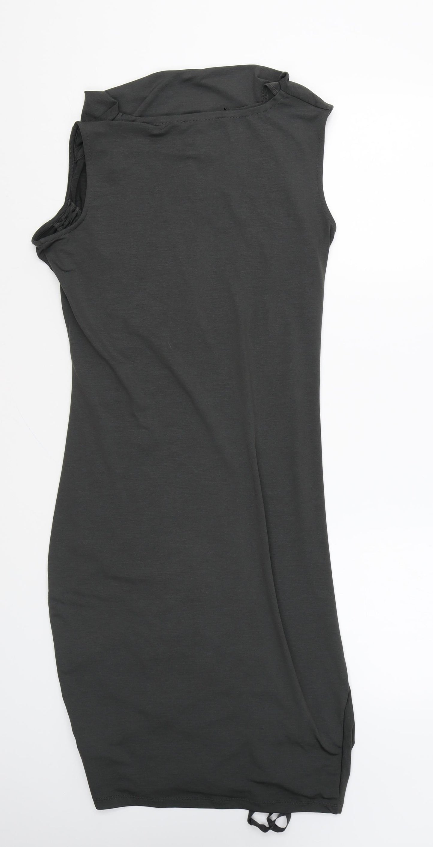 NEXT Womens Grey Polyester Bodycon Size 8 Boat Neck Pullover