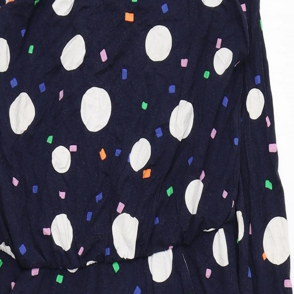 Phase Eight Womens Multicoloured Geometric Viscose T-Shirt Dress Size 12 Round Neck Pullover