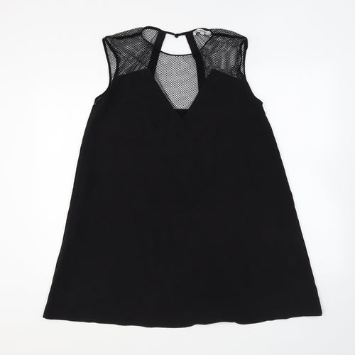 Little White Lies Womens Black Polyester Shift Size M Round Neck Pullover