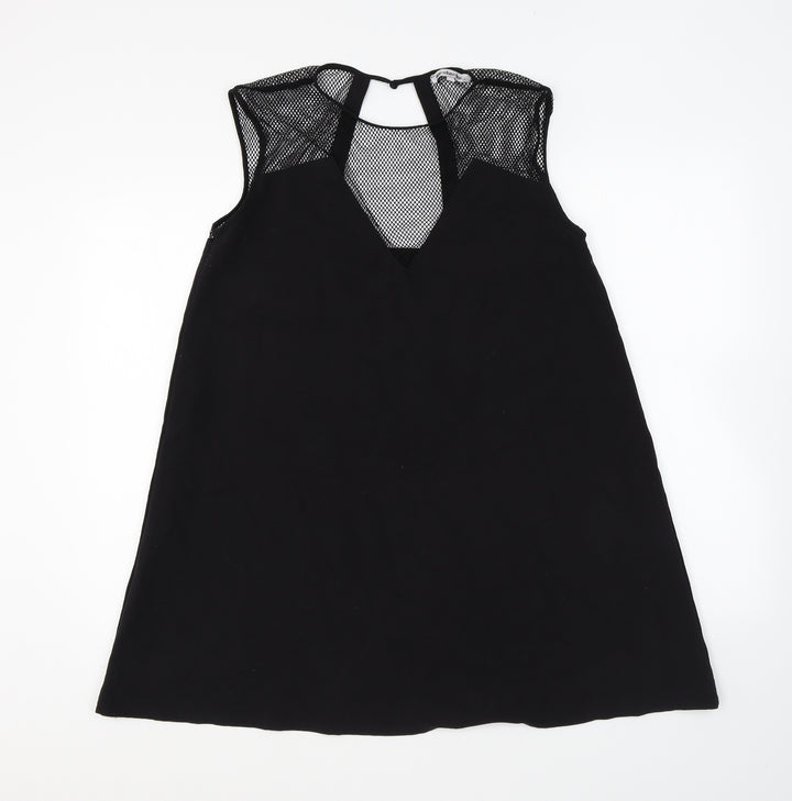 Little White Lies Womens Black Polyester Shift Size M Round Neck Pullover