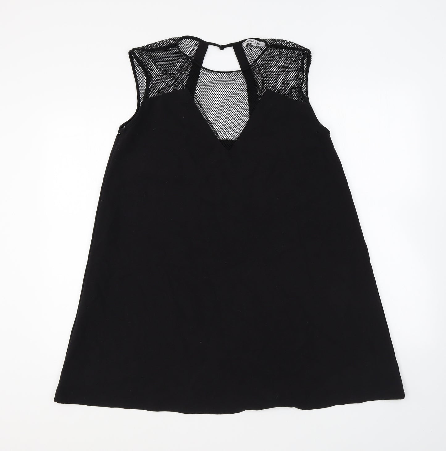 Little White Lies Womens Black Polyester Shift Size M Round Neck Pullover