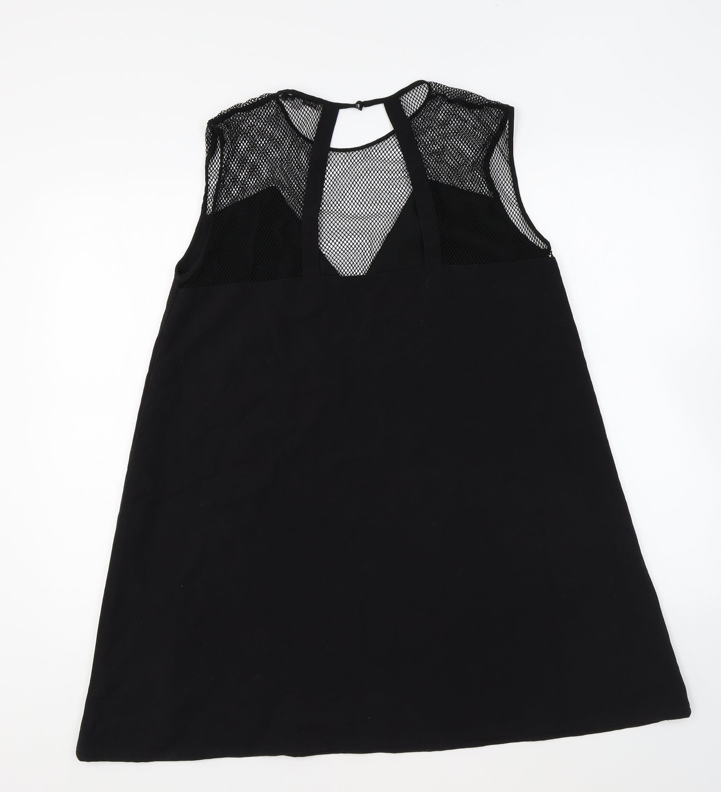 Little White Lies Womens Black Polyester Shift Size M Round Neck Pullover
