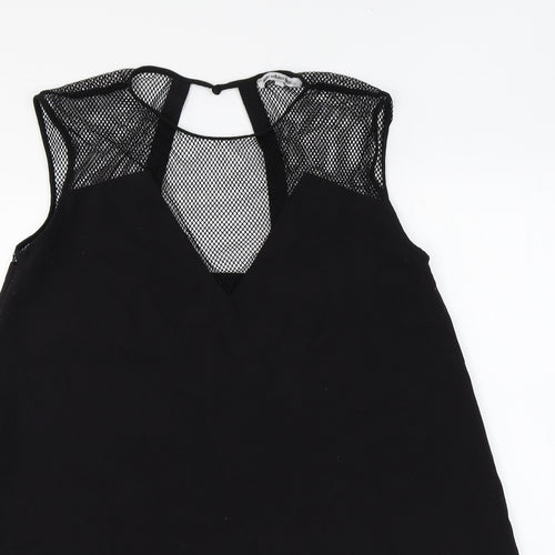 Little White Lies Womens Black Polyester Shift Size M Round Neck Pullover
