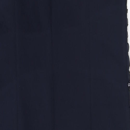 Chase7 Womens Blue Polyester Sheath Size 12 Round Neck Zip