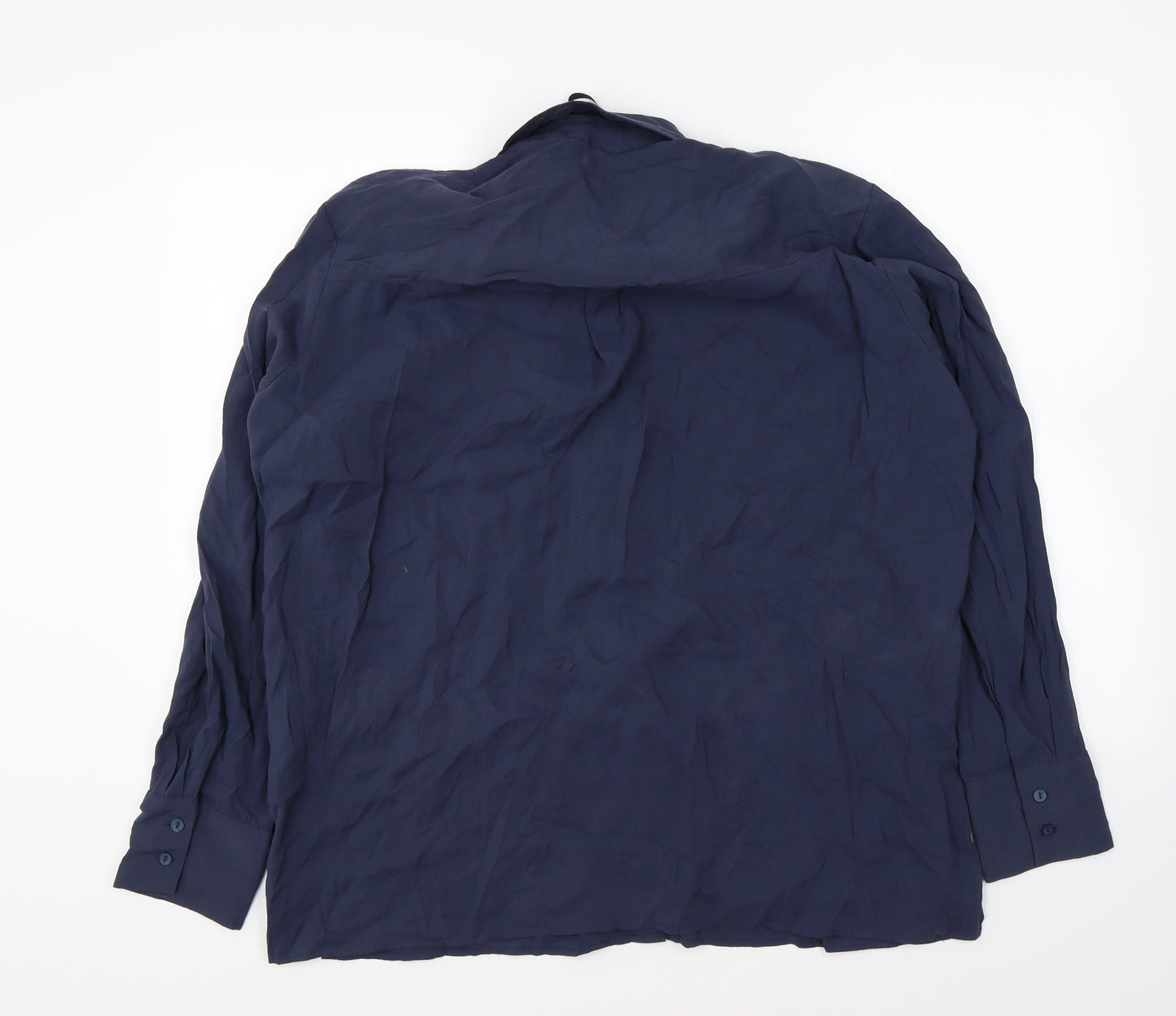Primark Womens Blue Polyester Basic Button-Up Size 18 Collared