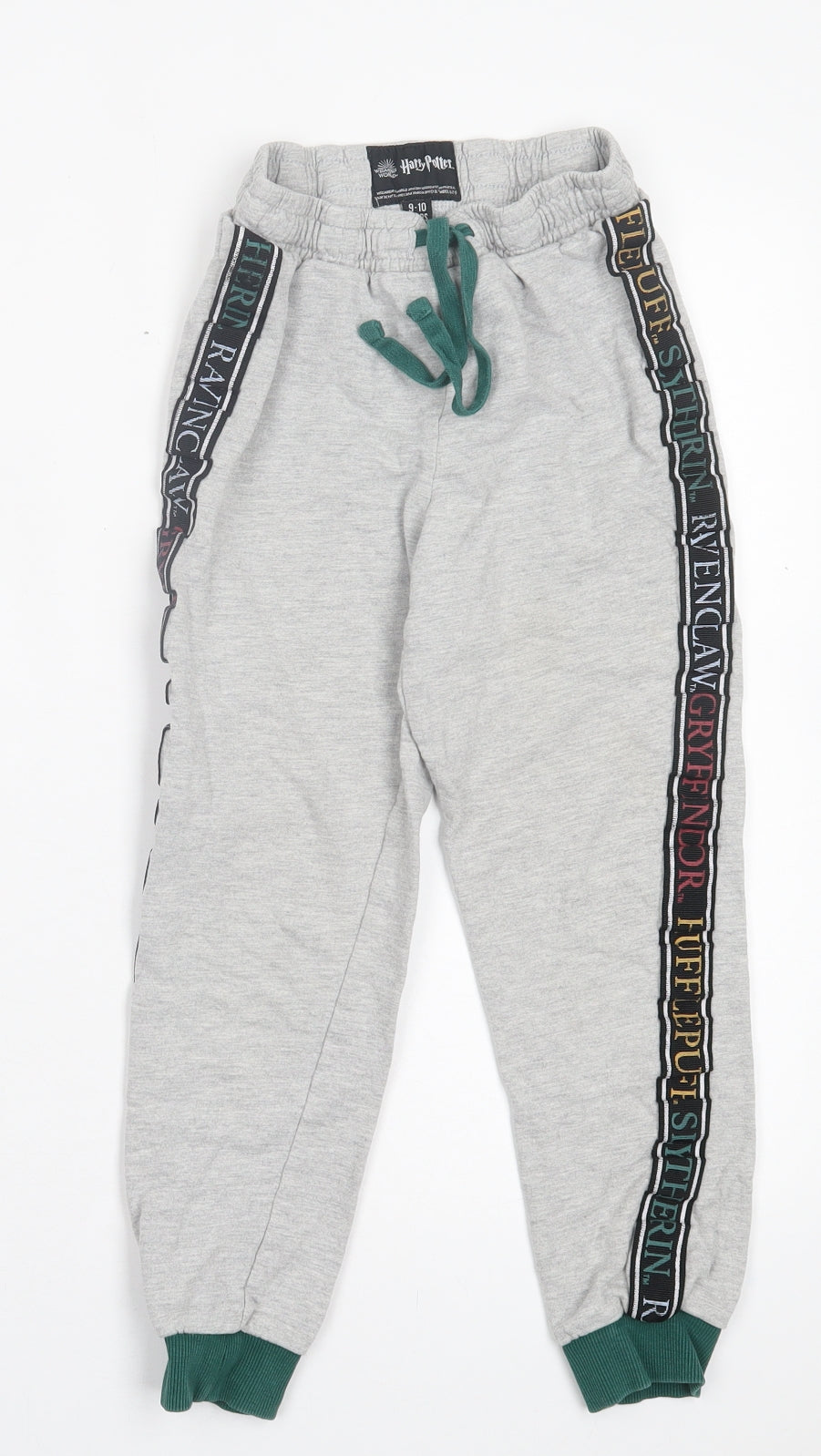 Preworn Boys Grey Cotton Jogger Trousers Size 9 Years Regular Drawstring - Harry Potter