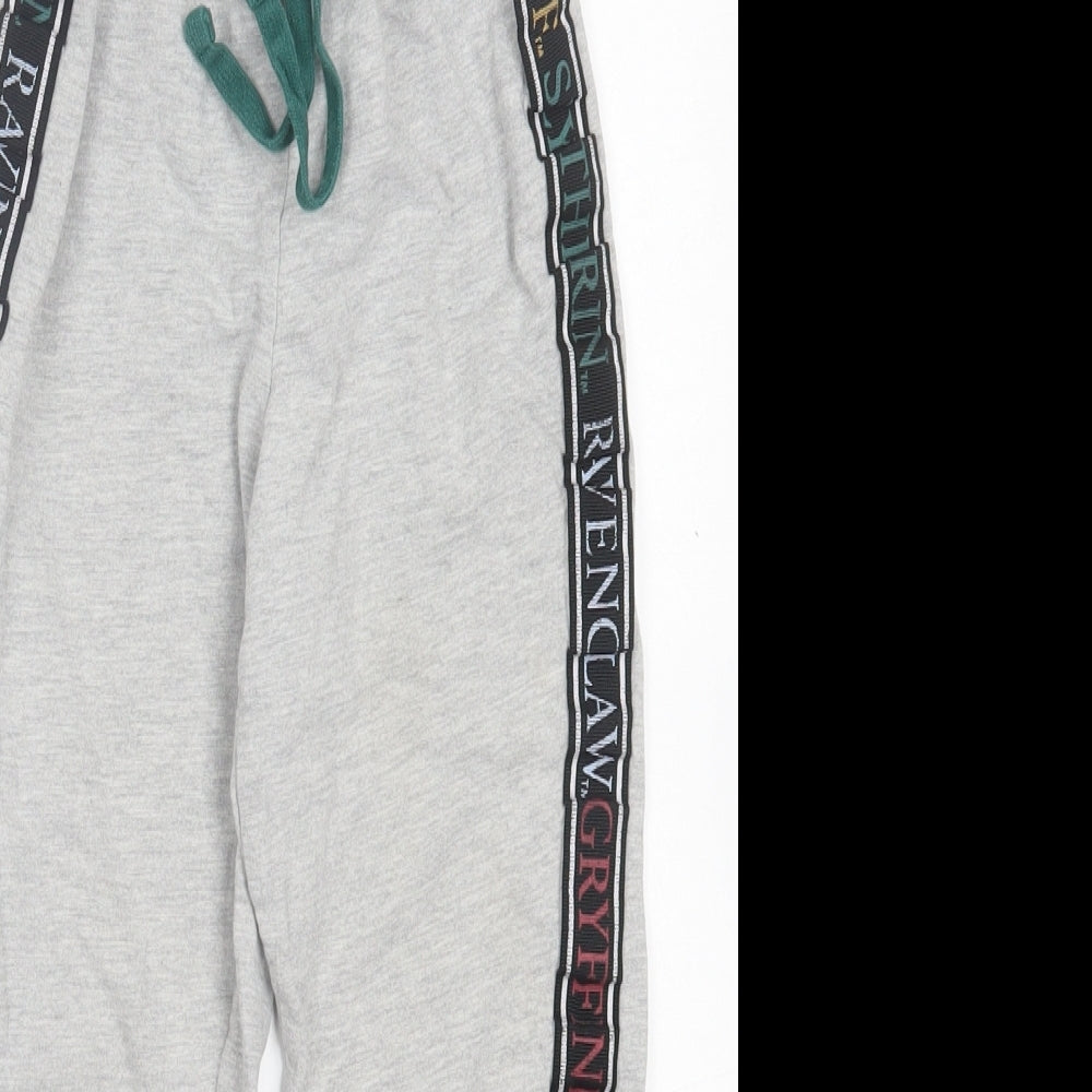 Preworn Boys Grey Cotton Jogger Trousers Size 9 Years Regular Drawstring - Harry Potter