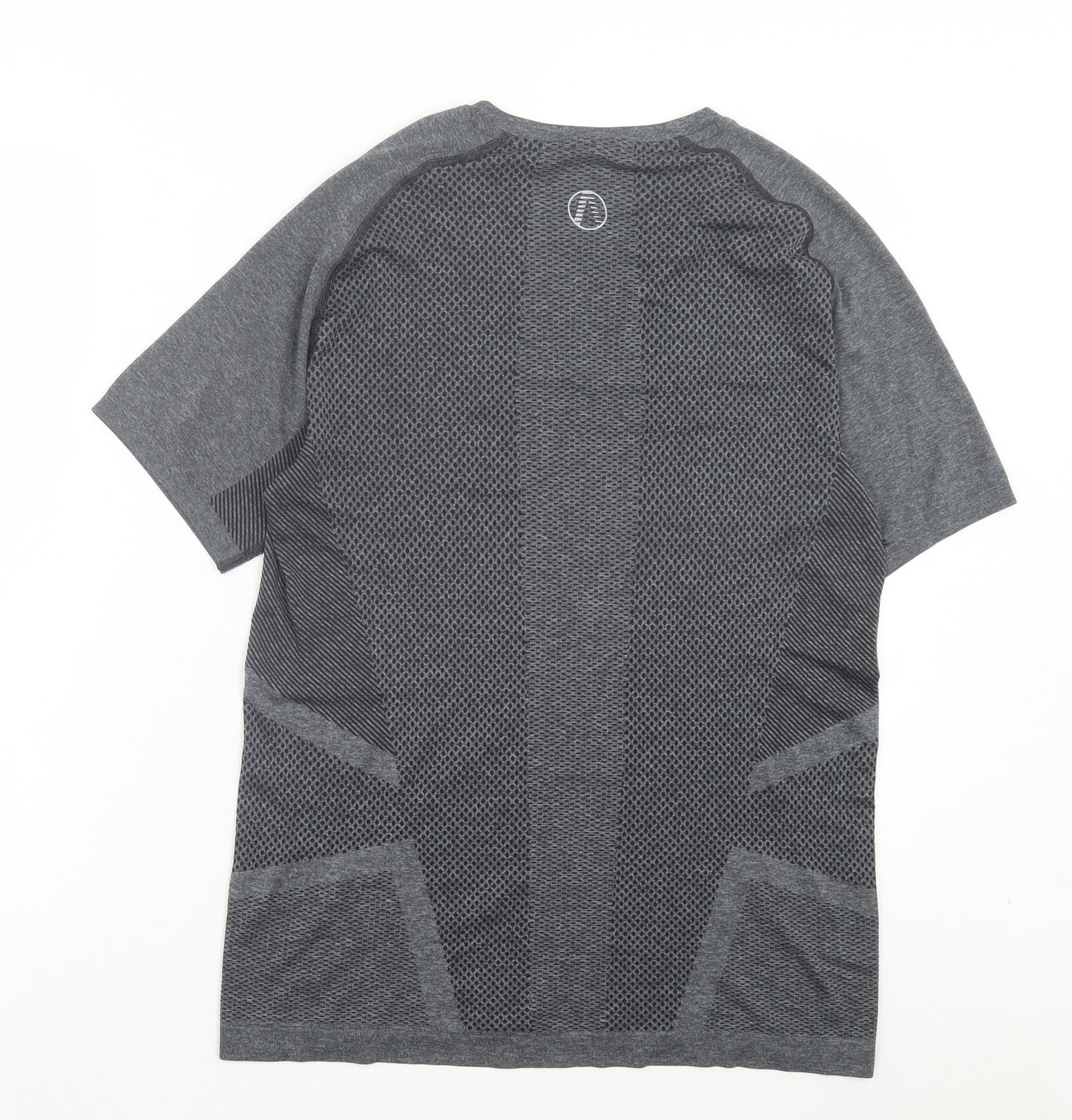 Marks and Spencer Mens Grey Polyester Basic T-Shirt Size M Crew Neck Pullover - Seamfree