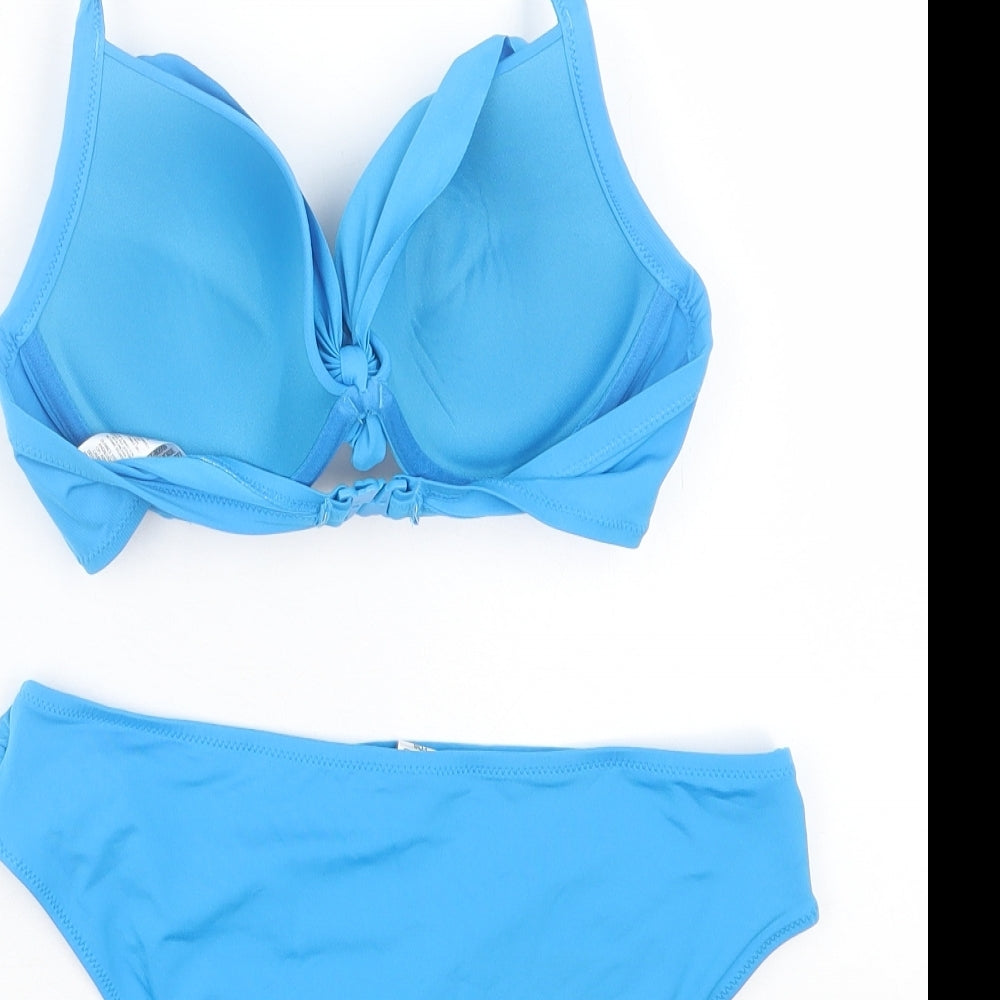 Dunnes Stores Womens Blue Polyamide Bikini Size 34