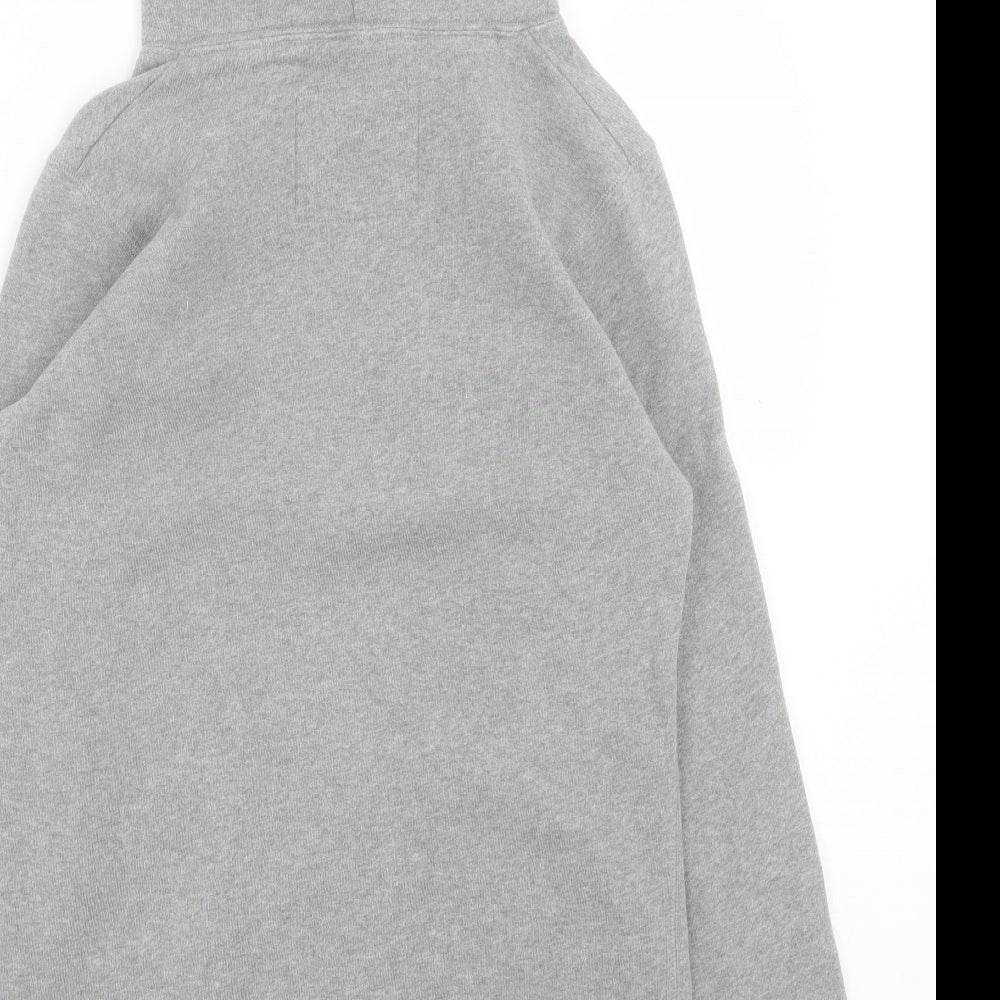 Jack Wills Womens Grey Cotton Pullover Hoodie Size 10 Pullover