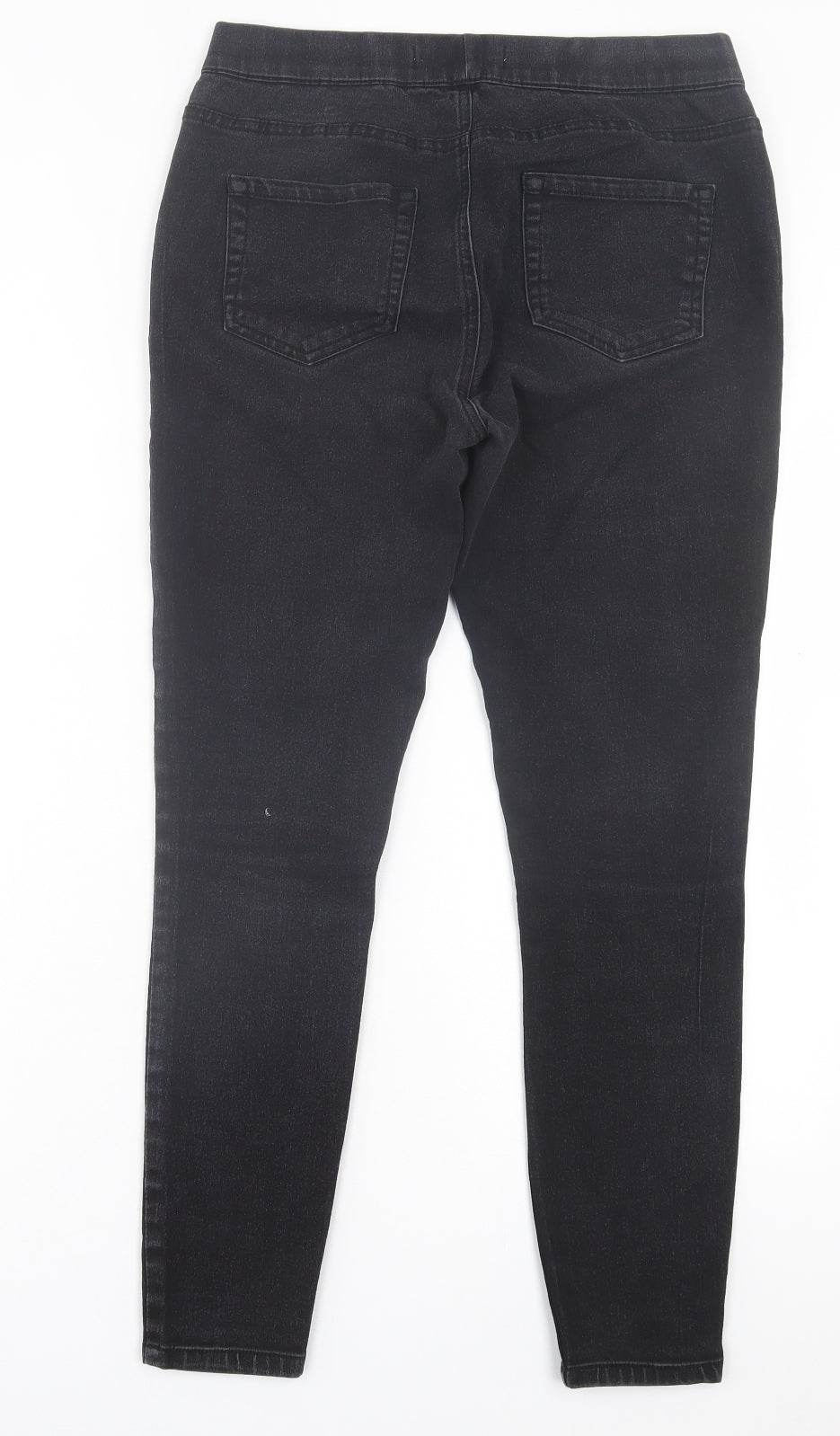 George Womens Black Cotton Jegging Trousers Size 12 L27 in Regular