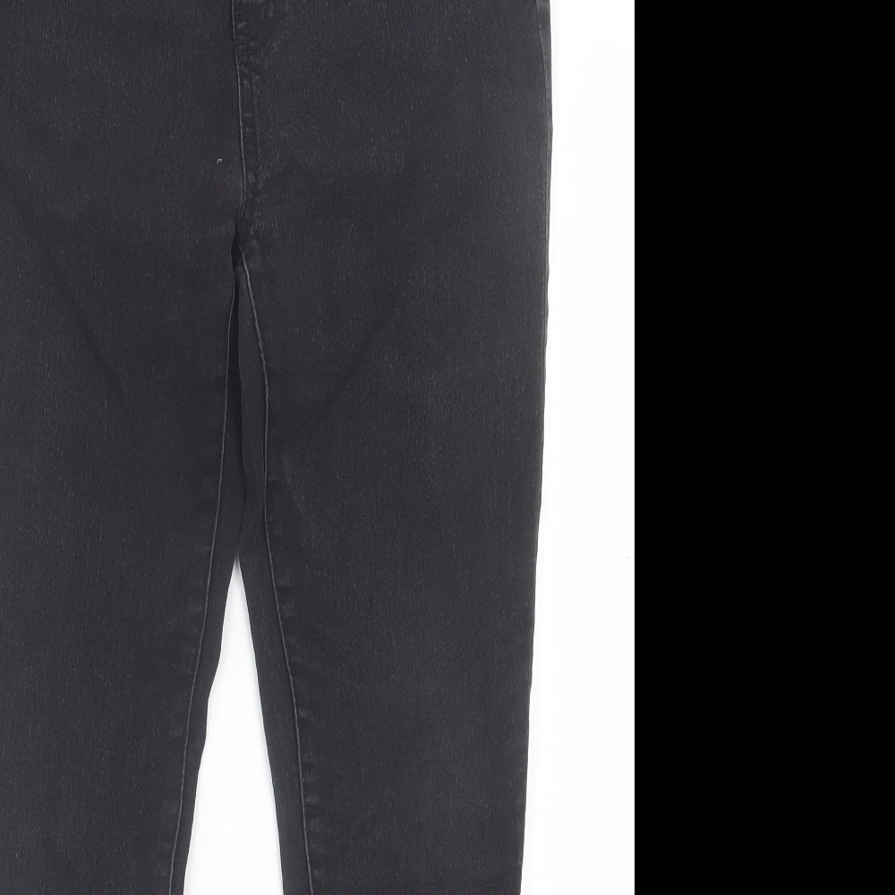 George Womens Black Cotton Jegging Trousers Size 12 L27 in Regular