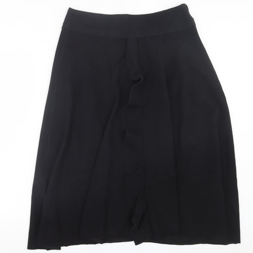 Classic Image Womens Black Polyester A-Line Skirt Size 12 Zip