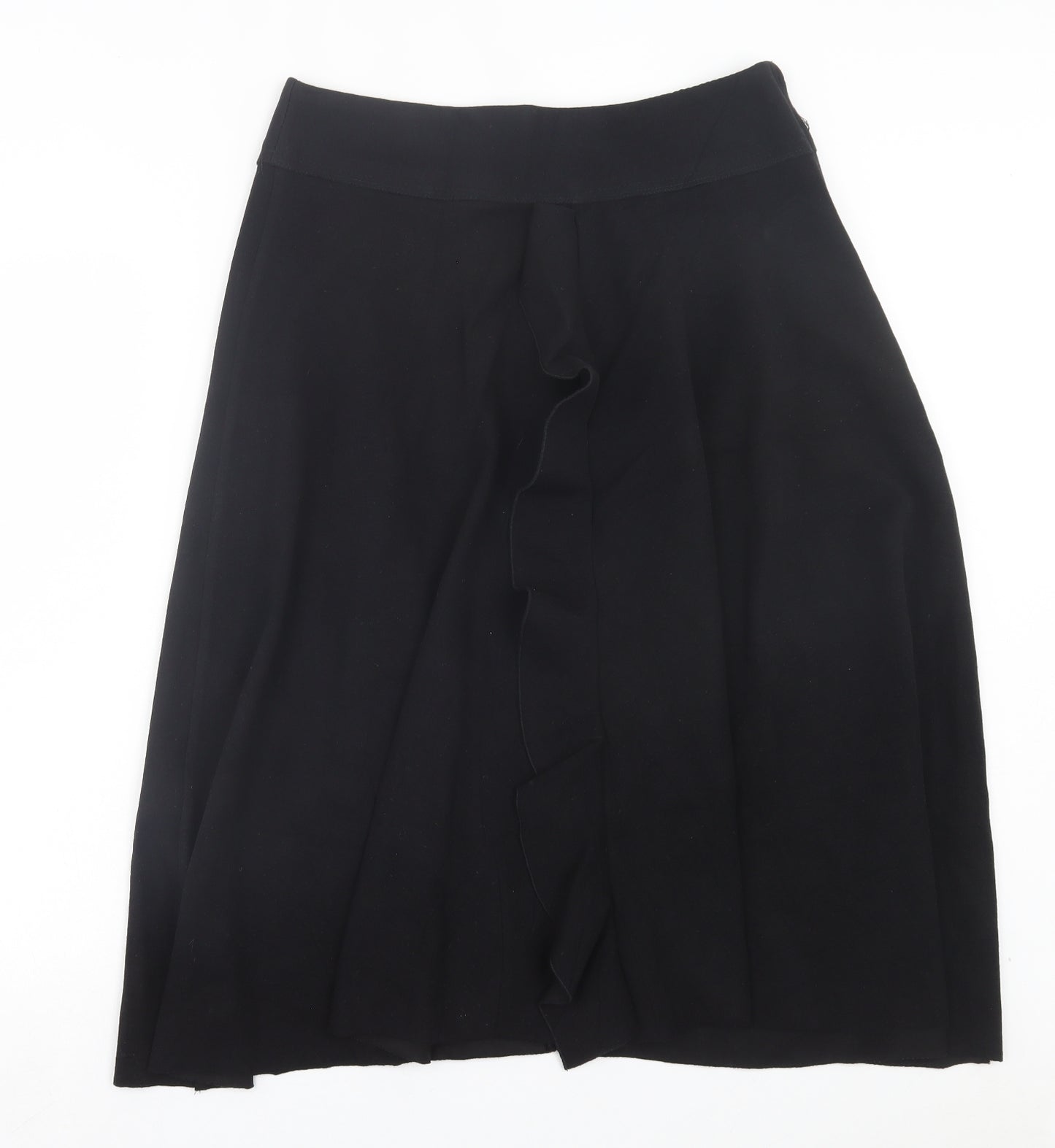 Classic Image Womens Black Polyester A-Line Skirt Size 12 Zip