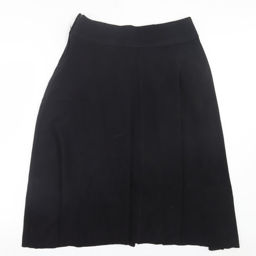 Classic Image Womens Black Polyester A-Line Skirt Size 12 Zip