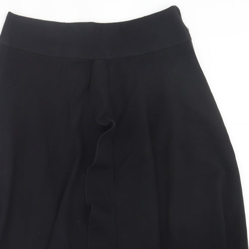 Classic Image Womens Black Polyester A-Line Skirt Size 12 Zip