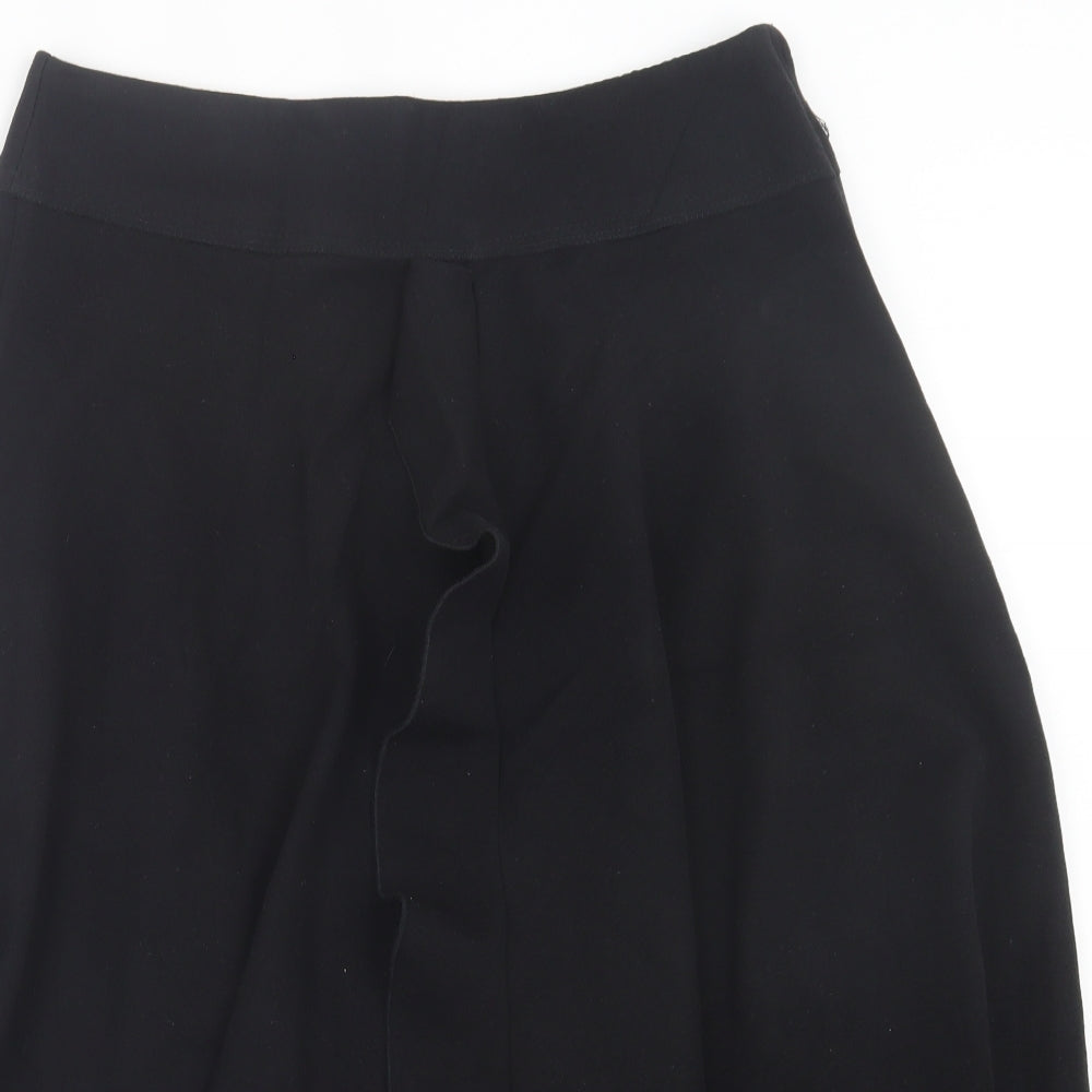 Classic Image Womens Black Polyester A-Line Skirt Size 12 Zip
