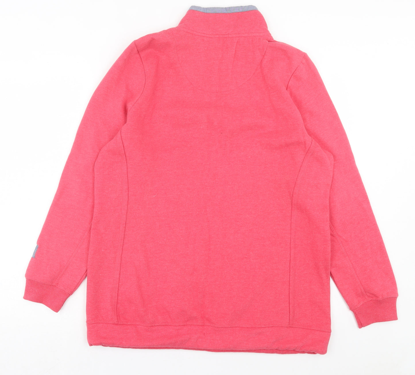 George Womens Pink Cotton Pullover Sweatshirt Size 16 Zip