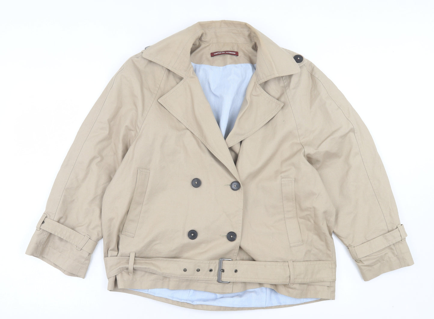 Comptoir des Cotonniers Womens Beige Jacket Size 14 Button