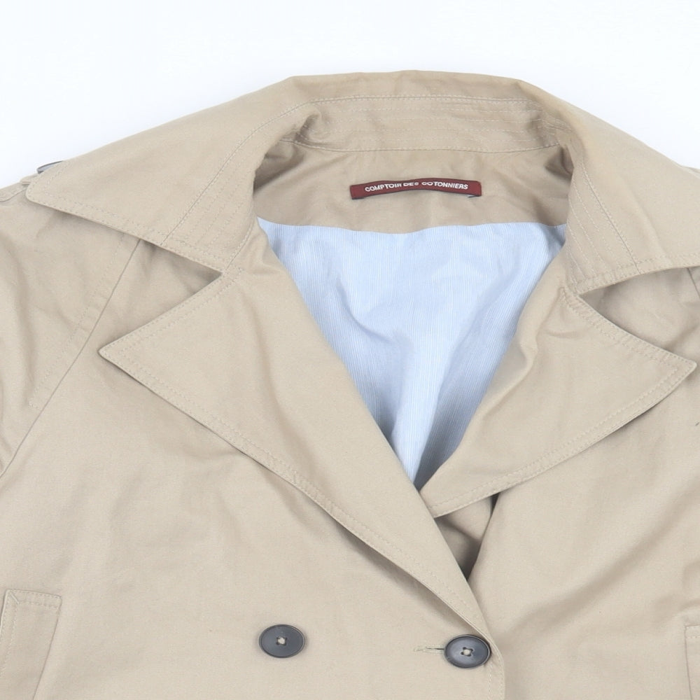 Comptoir des Cotonniers Womens Beige Jacket Size 14 Button