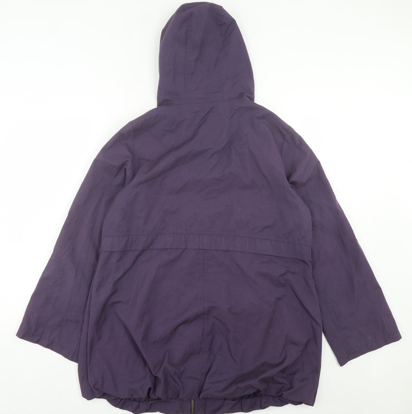 Evans Womens Purple Parka Jacket Size 16 Zip