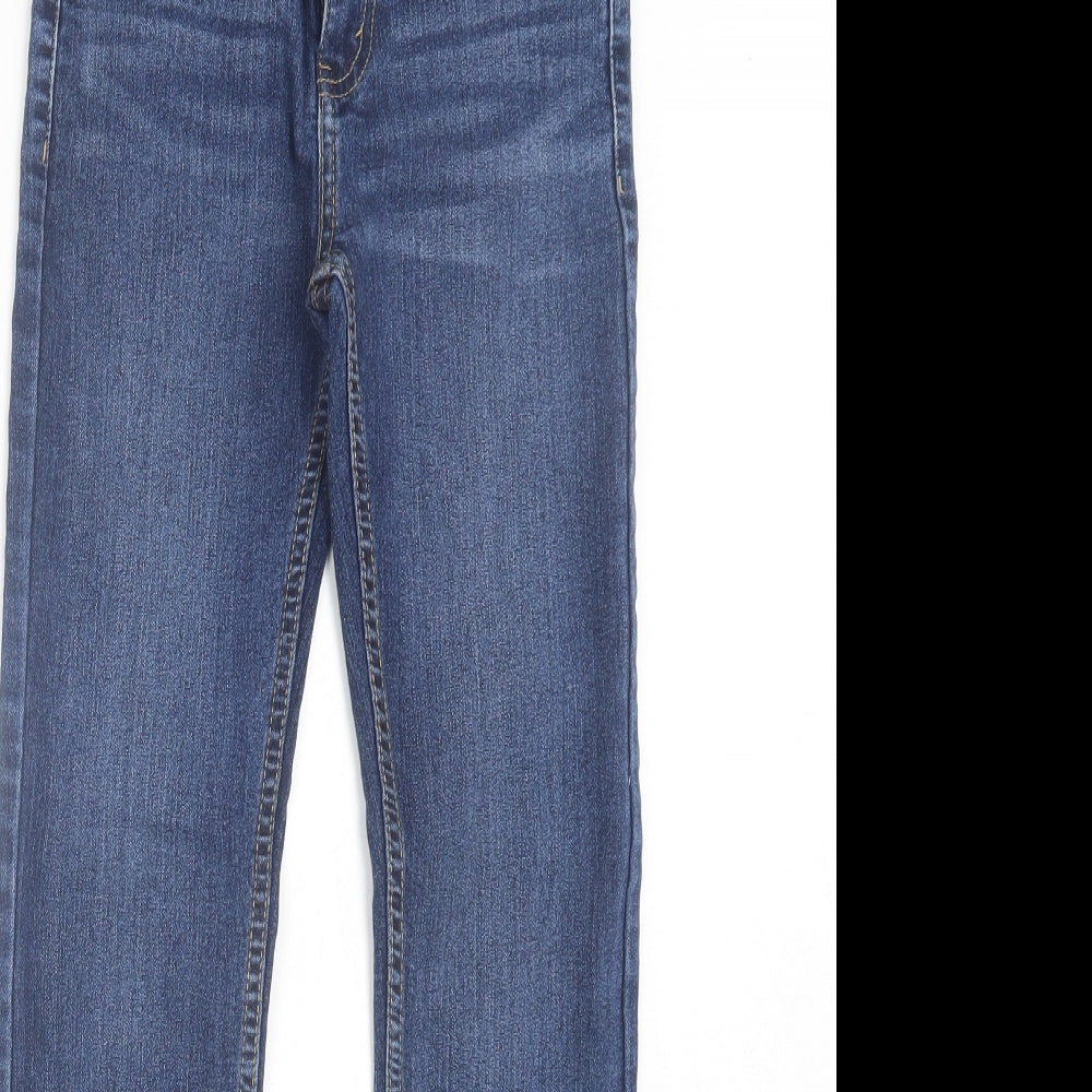 Levi's Girls Blue Cotton Skinny Jeans Size 14 Years Regular Button