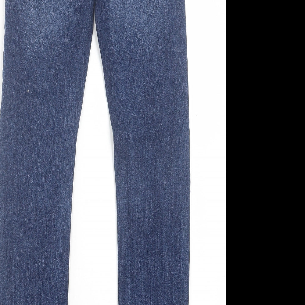 Levi's Girls Blue Cotton Skinny Jeans Size 14 Years Regular Button