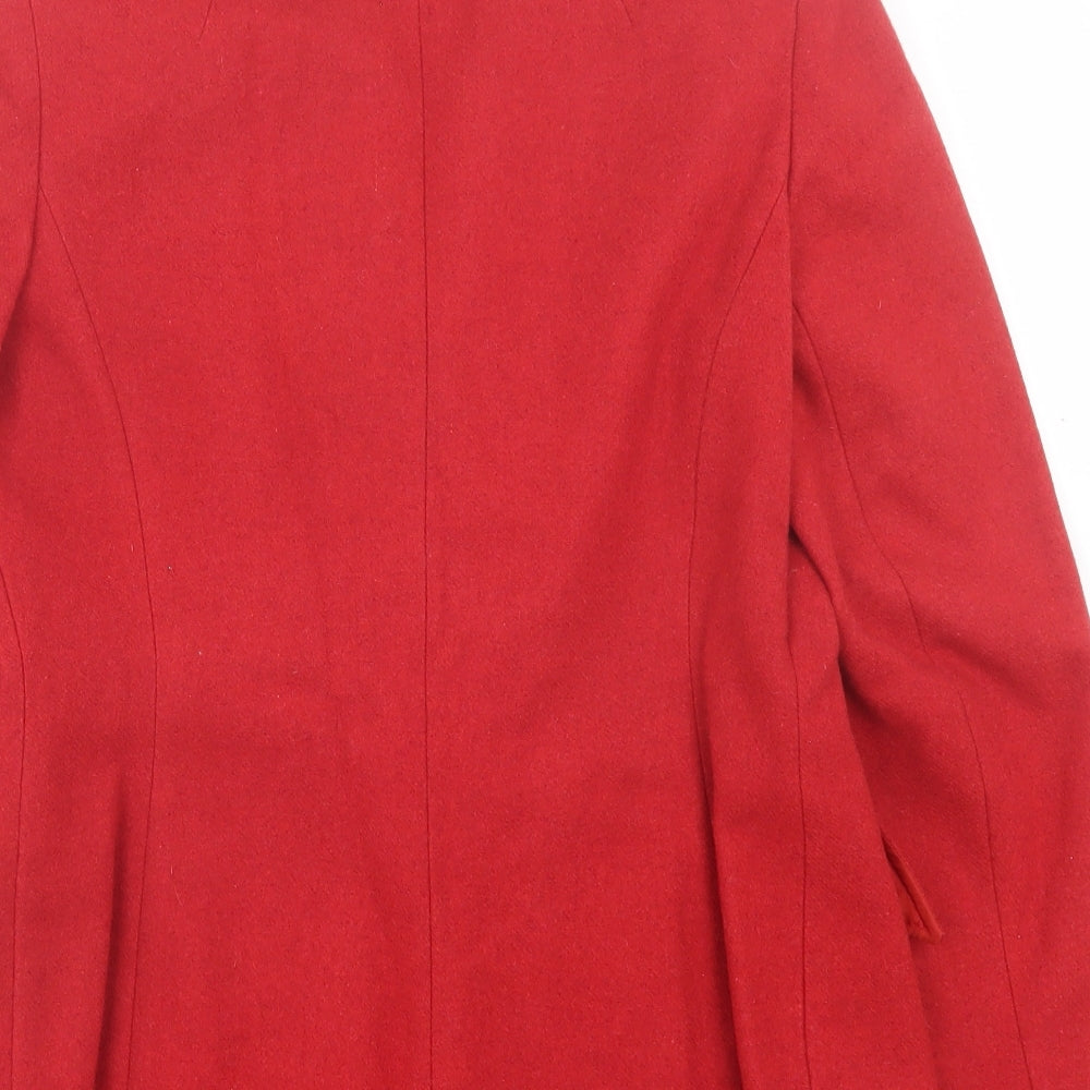 St.Micheal Womens Red Jacket Size 12 Button