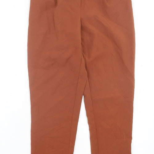 New Look Womens Brown Polyester Trousers Size 6 L26 in Regular Button