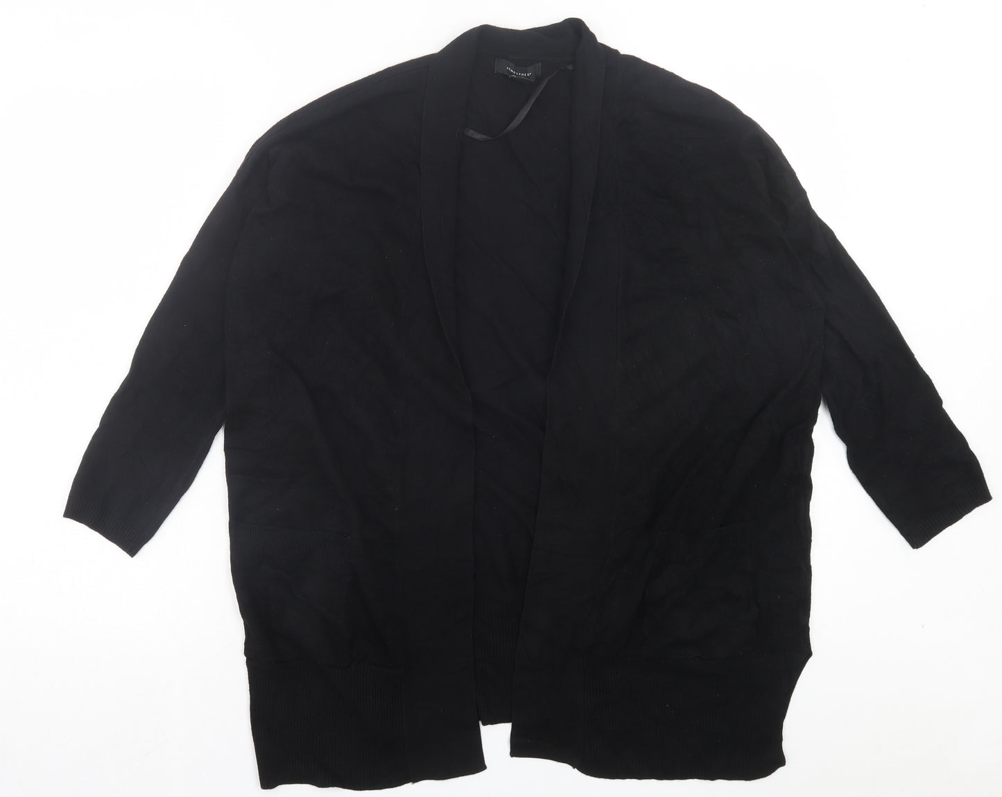 Primark Womens Black V-Neck Viscose Cardigan Jumper Size 12