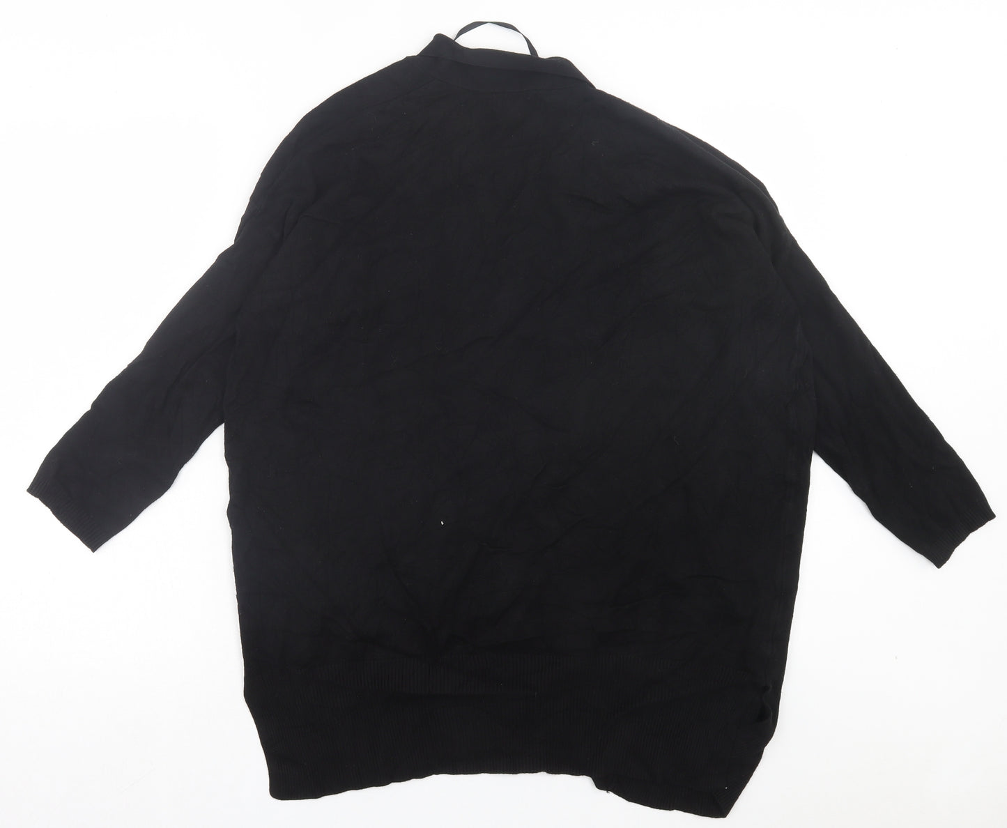 Primark Womens Black V-Neck Viscose Cardigan Jumper Size 12