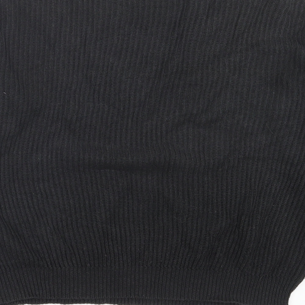 Pull&Bear Womens Grey Crew Neck Cotton Pullover Jumper Size XS