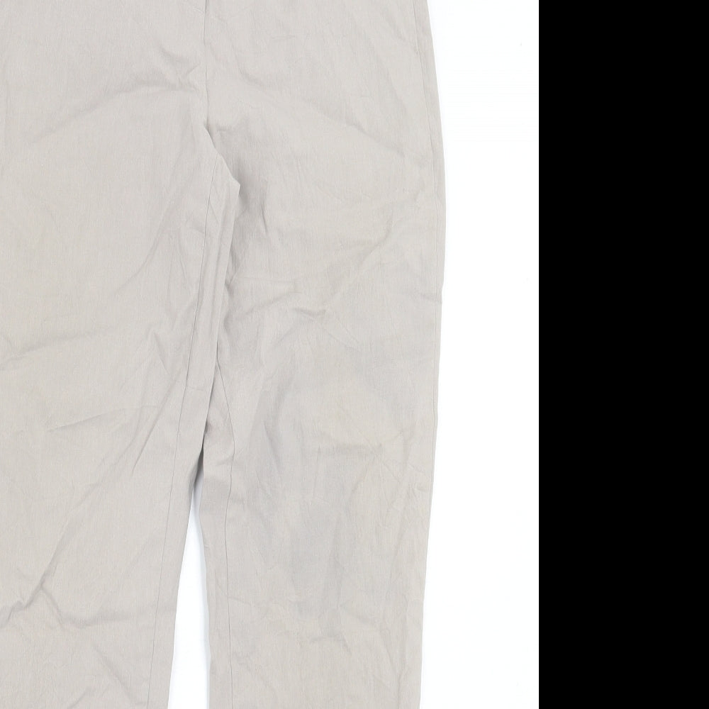 Robell Womens Beige Polyester Trousers Size 10 L30 in Regular