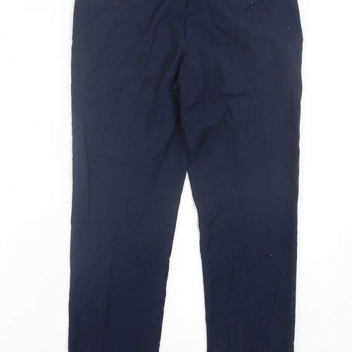 Burton Mens Blue Polyester Trousers Size 30 in L28 in Regular Hook & Eye - Short Leg