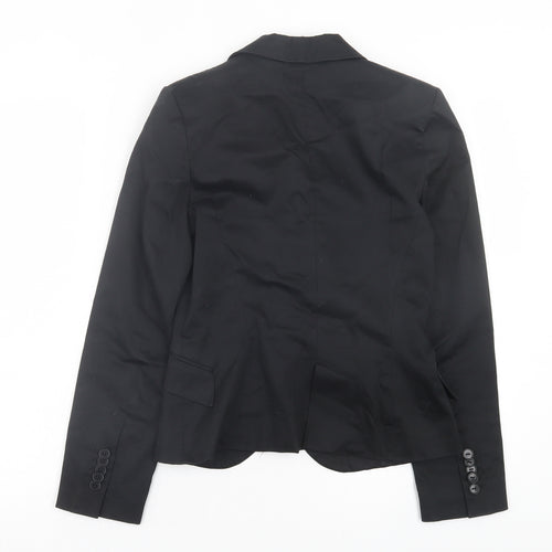 Zara Womens Black Jacket Blazer Size S Button