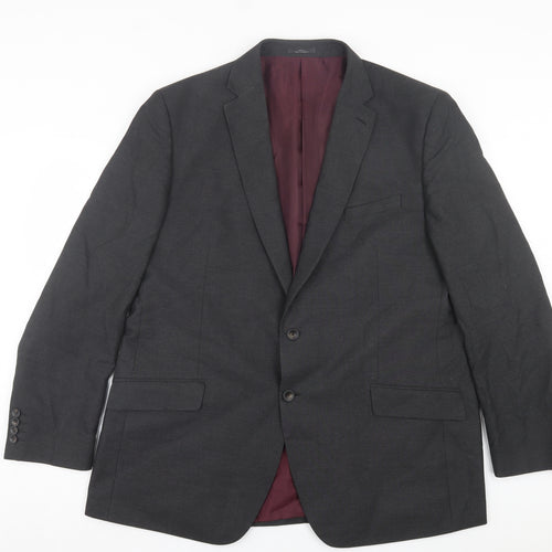 Marks and Spencer Mens Grey Polyacrylate Fibre Jacket Suit Jacket Size 46