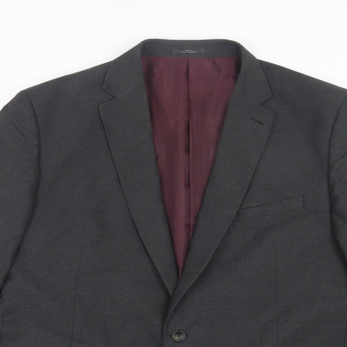 Marks and Spencer Mens Grey Polyacrylate Fibre Jacket Suit Jacket Size 46