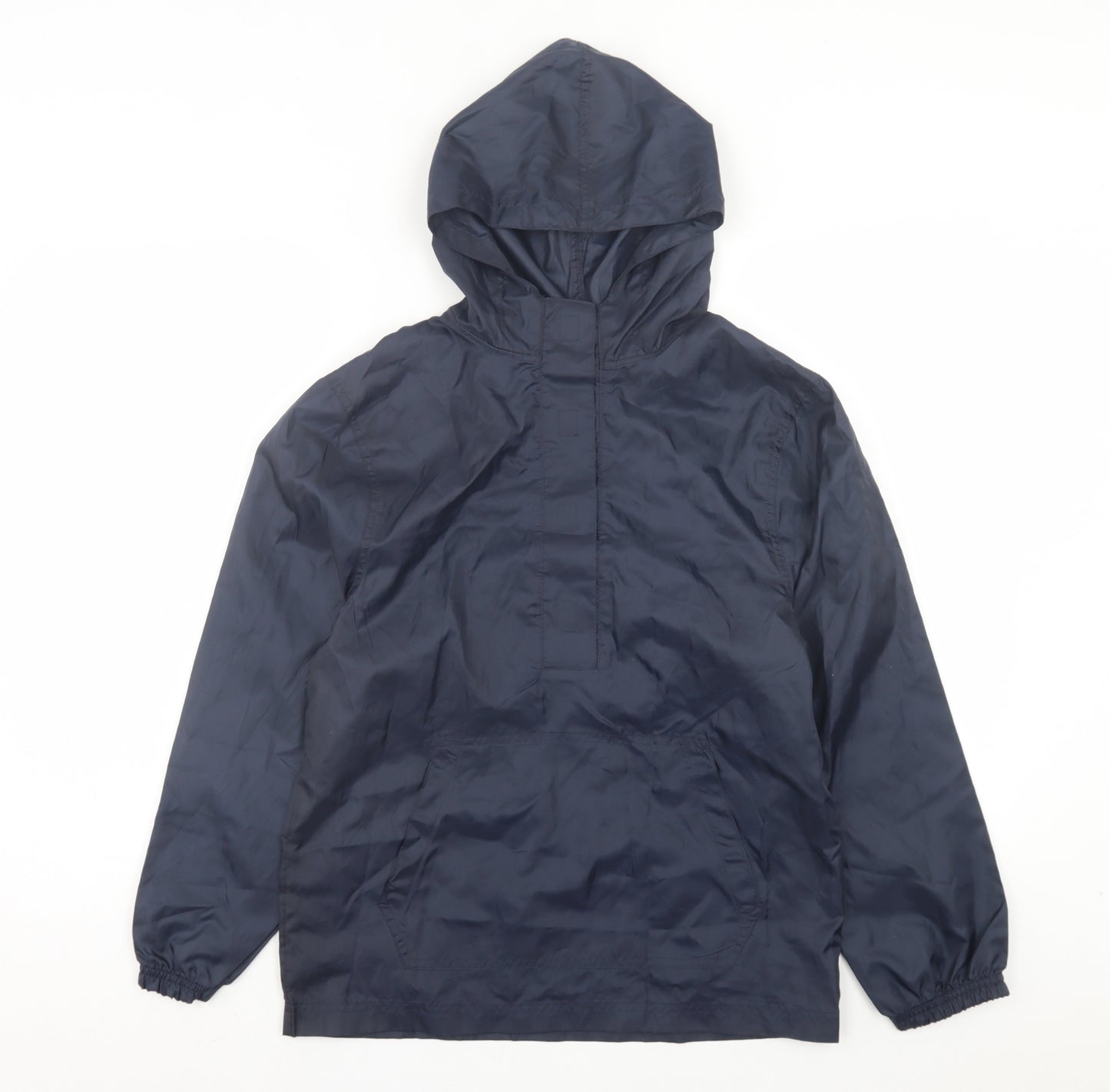 George Boys Blue Anorak Jacket Size 11-12 Years Hook & Loop