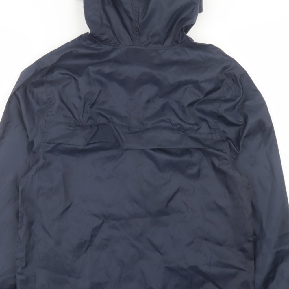 George Boys Blue Anorak Jacket Size 11-12 Years Hook & Loop