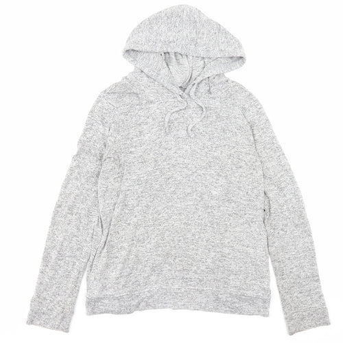 F&F Womens Grey Viscose Pullover Hoodie Size 8 Pullover