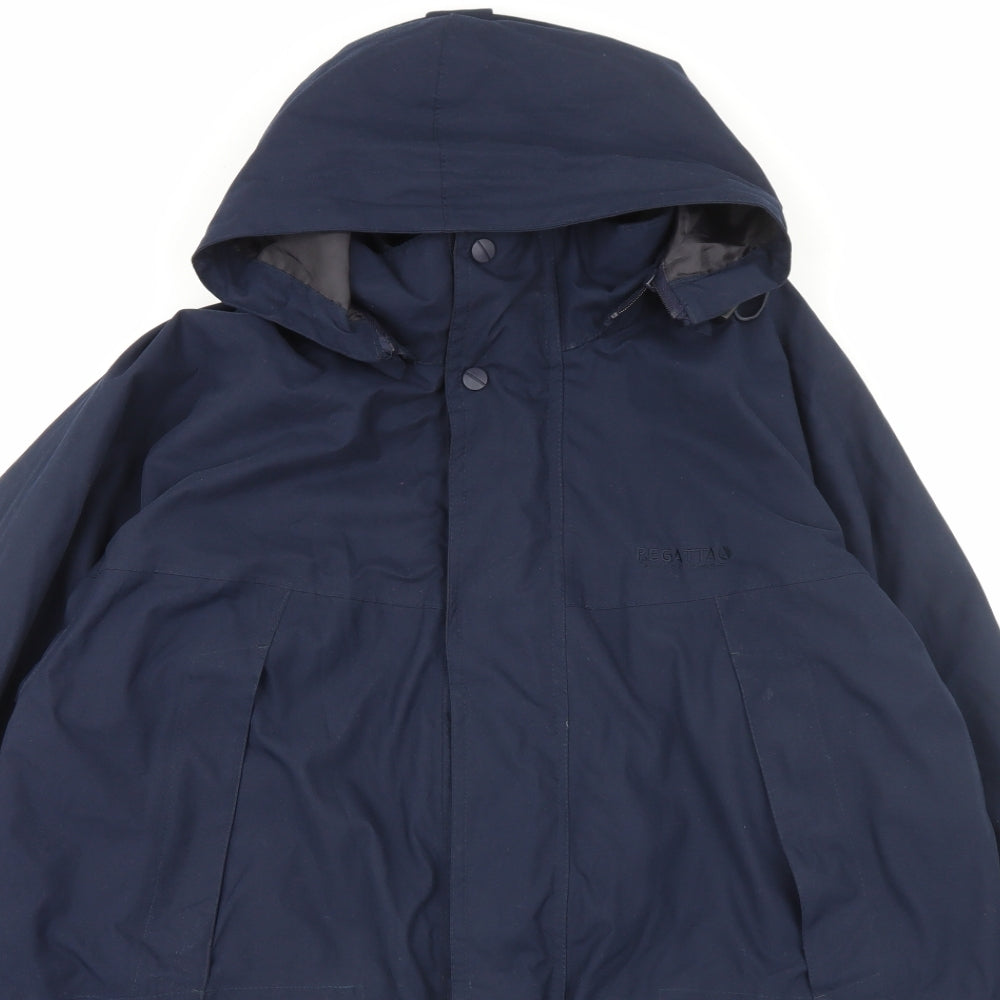 Regatta Mens Blue Quilted Coat Size XL Zip
