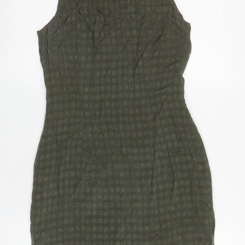 Sticky Fingers Womens Green Polyester Mini Size 10 Round Neck Zip