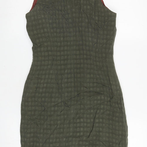 Sticky Fingers Womens Green Polyester Mini Size 10 Round Neck Zip