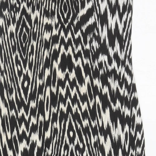 Boohoo Womens White Geometric Viscose Bodycon Size 14 Off the Shoulder Pullover