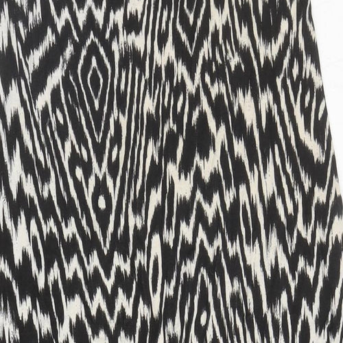 Boohoo Womens White Geometric Viscose Bodycon Size 14 Off the Shoulder Pullover